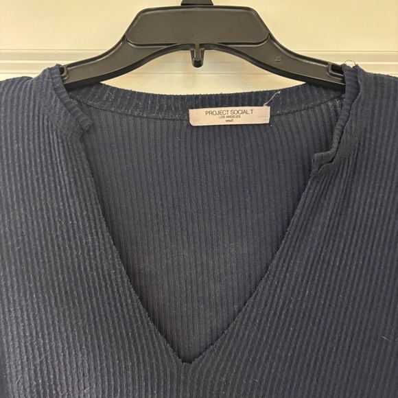 Project Social T Navy Ribbed Sweater - Picture 2 of 6